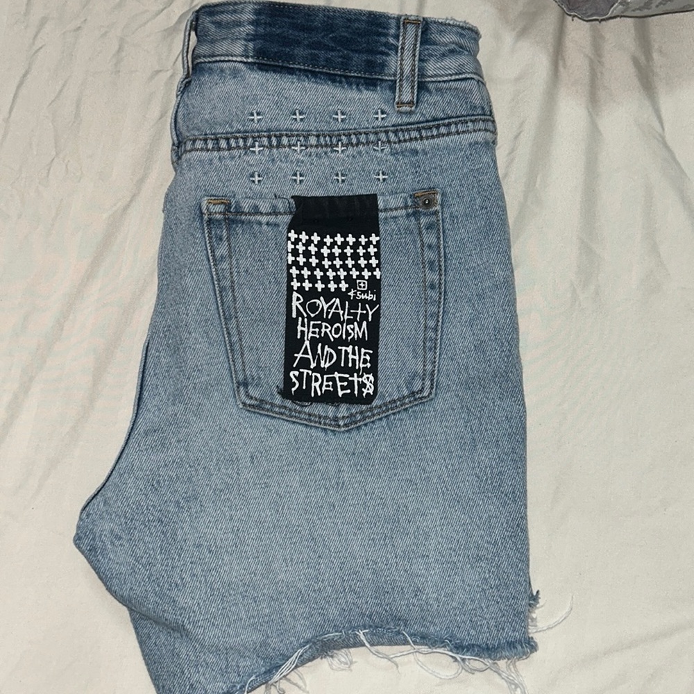 Ksubi blue denim shorts